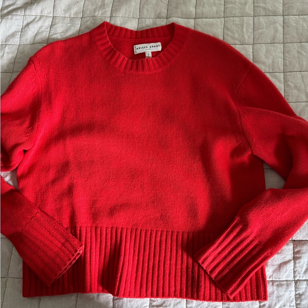 Apiece Apart Verbena Recycled Cashmere and Wool Crew Neck Sweater